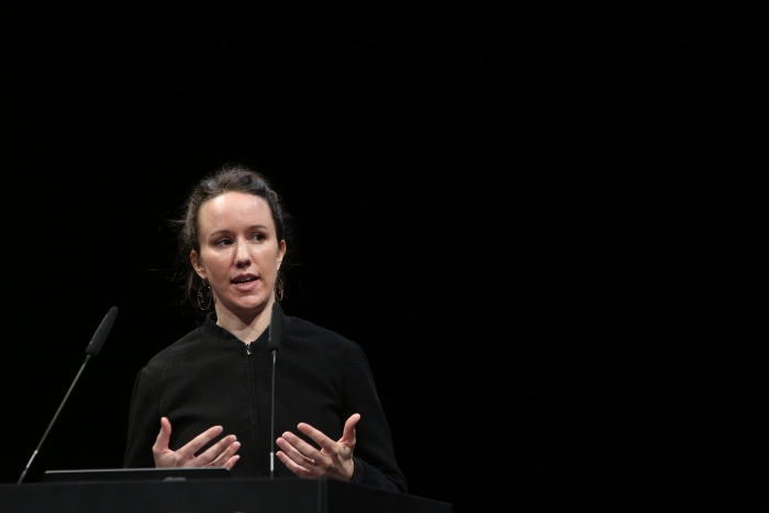 Hannah Davis during Structures of Feeling – transmediale 2019 Opening